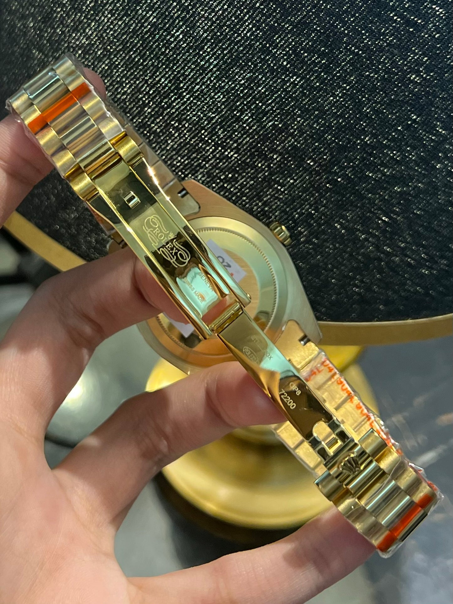 Golden Automatic Day & Date Black Roman Dial (Italian Grade)