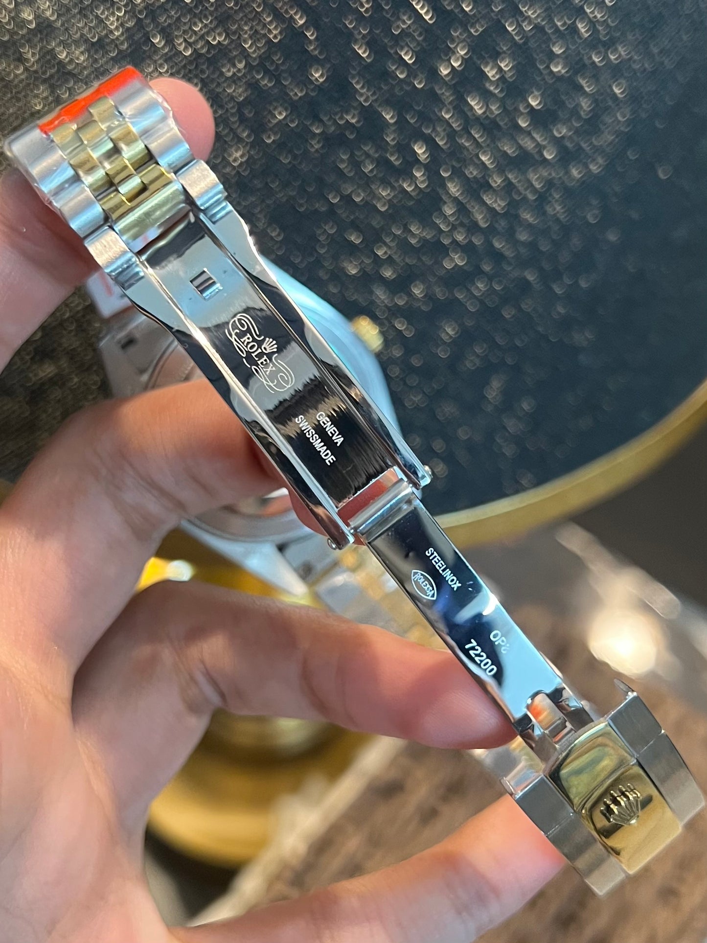 Two Tone Datejust Golden Dial Automatic (Italian Made)
