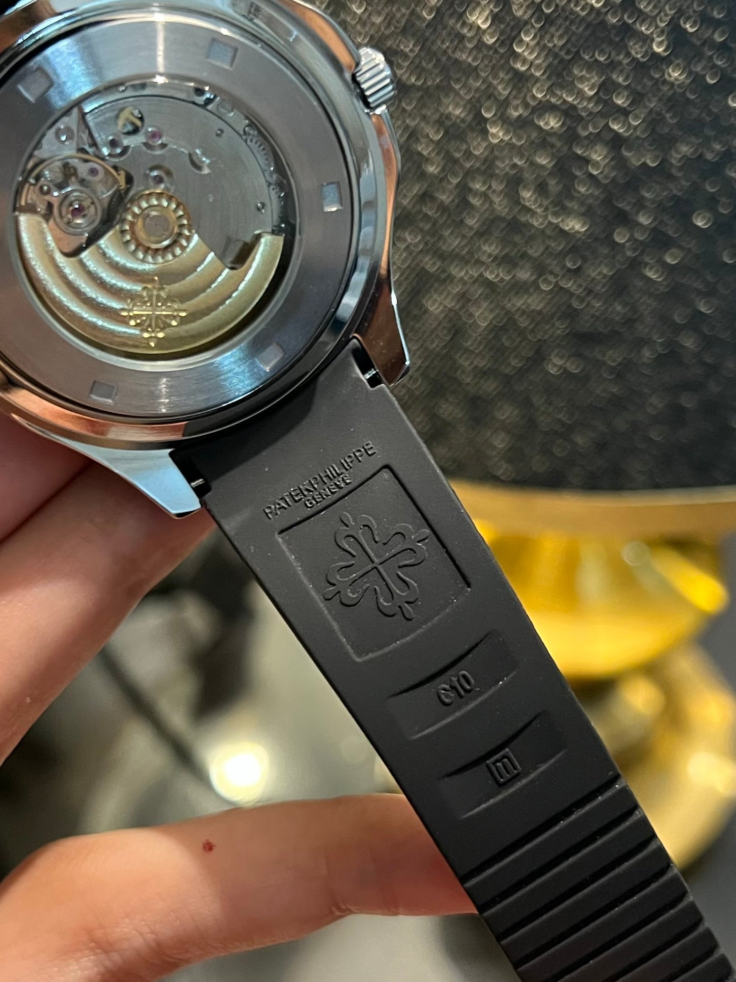 Black Silicon Automatic Black Stone Dial