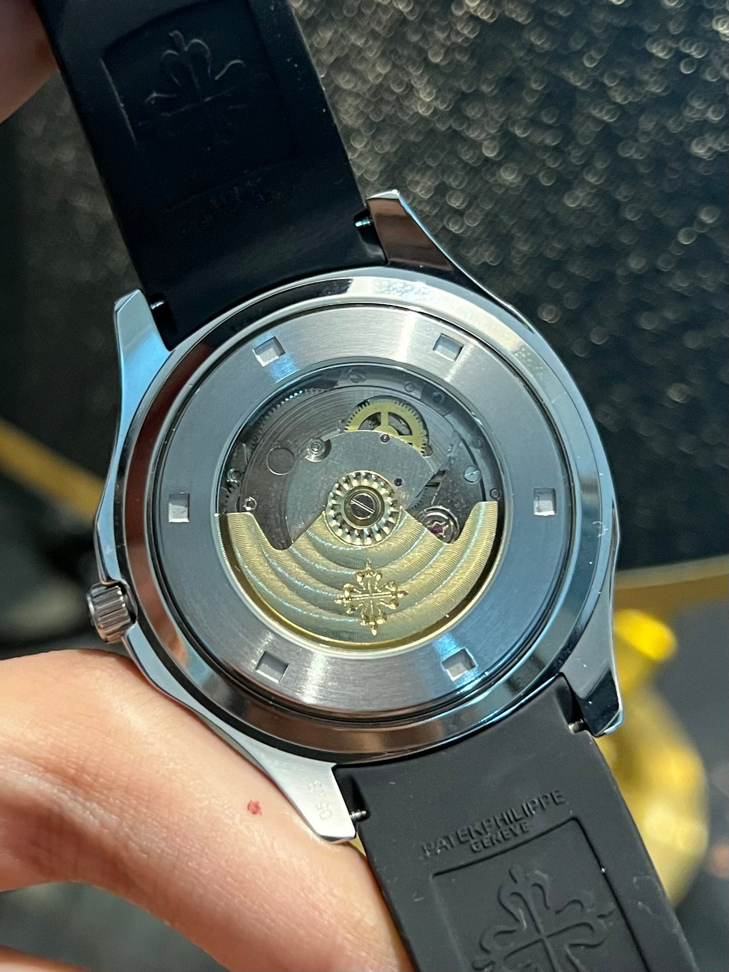 Black Silicon Automatic Black Stone Dial