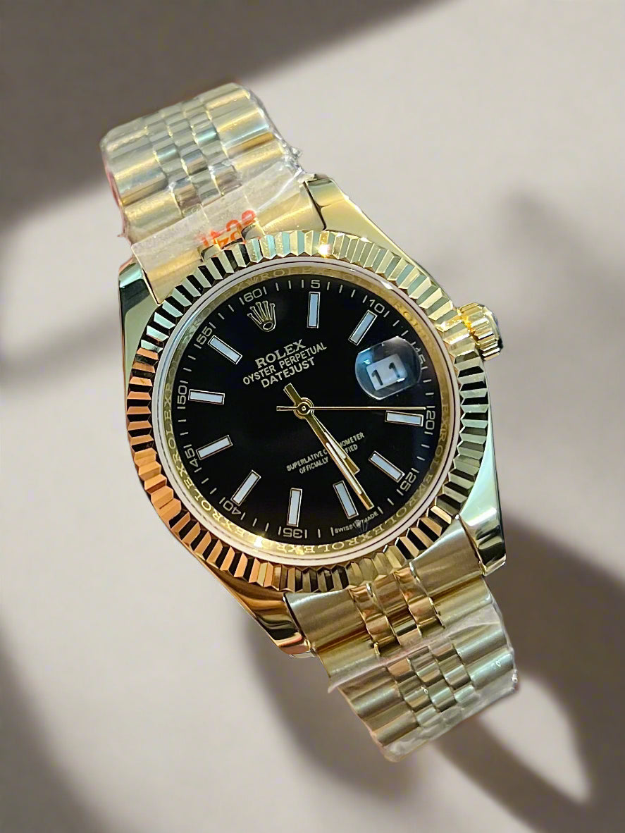 Golden Datejust Automatic Black Dial (Italian Grade)