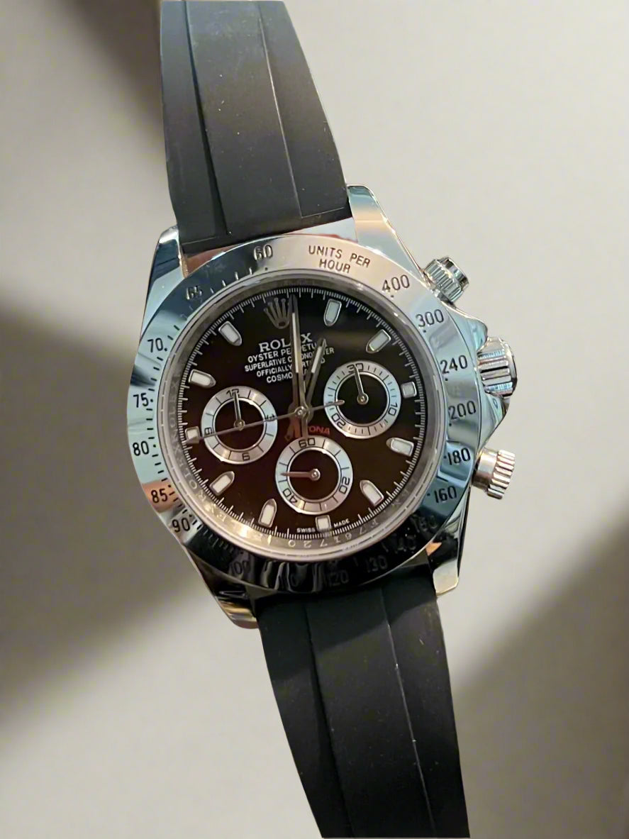 Daytona Automatic Silver with Black Dial (Italian Grade)