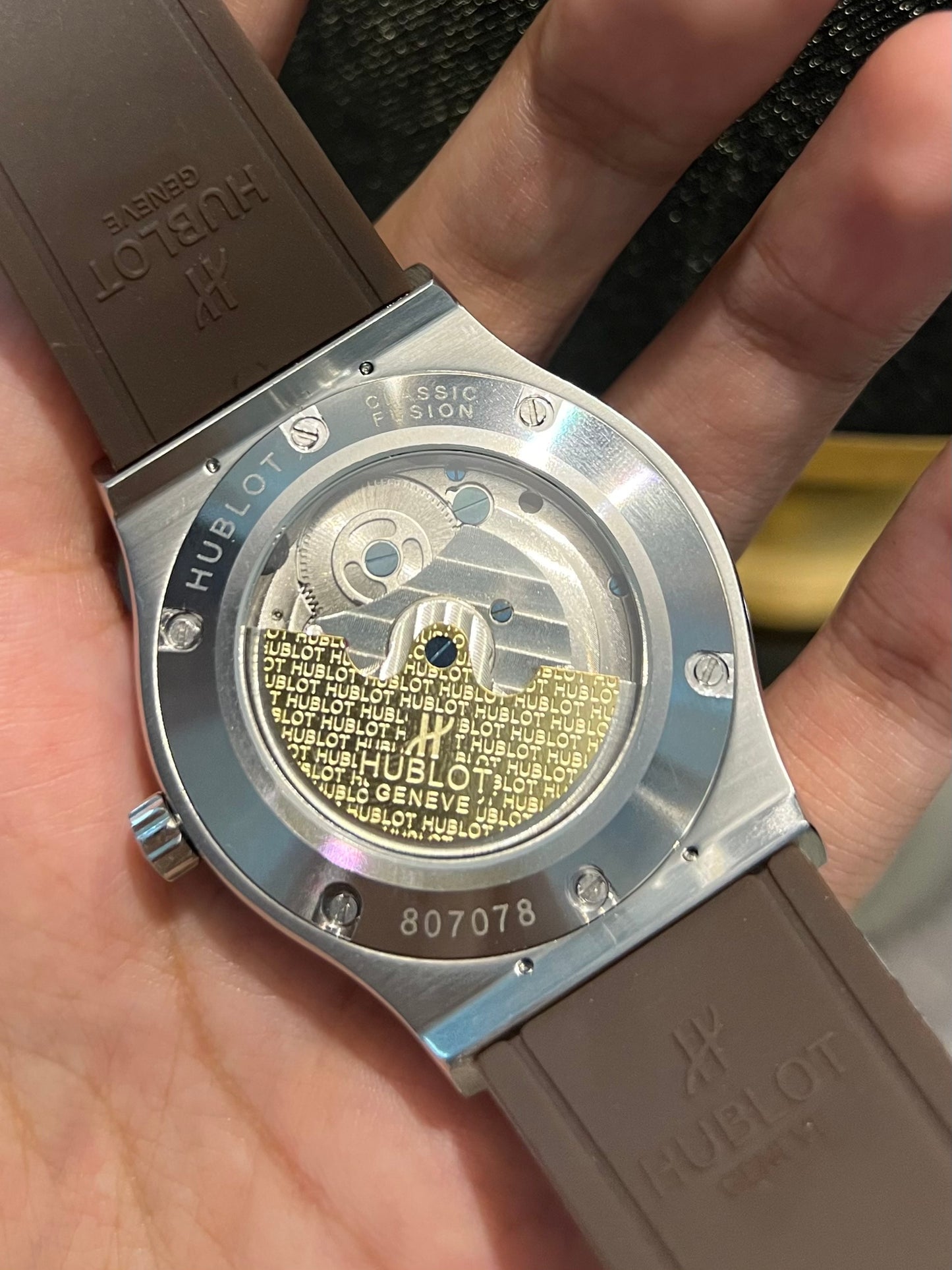 Brown Pendulum Automatic Silicone Strap