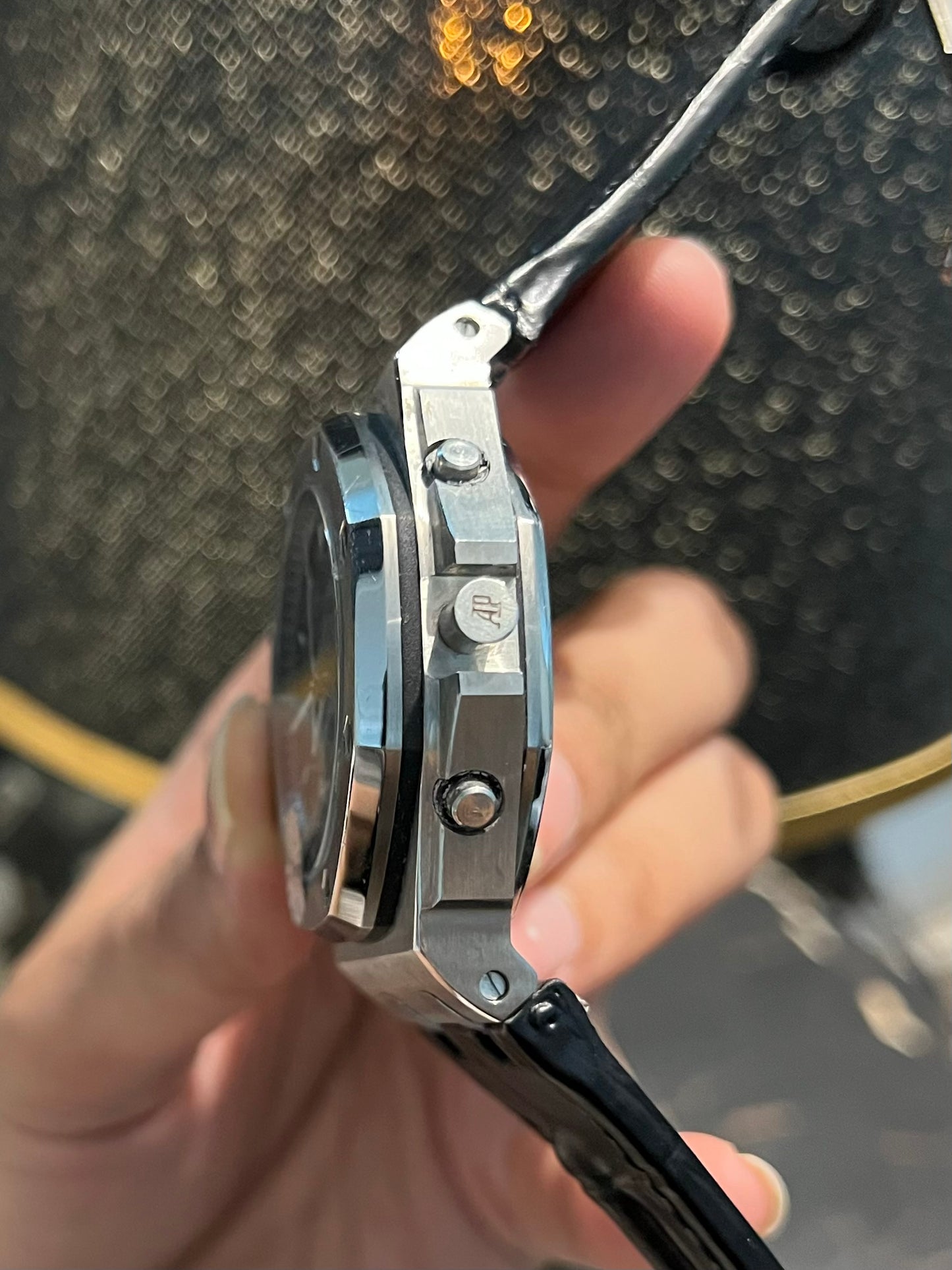 AP Silver Chronograph With Black Dial