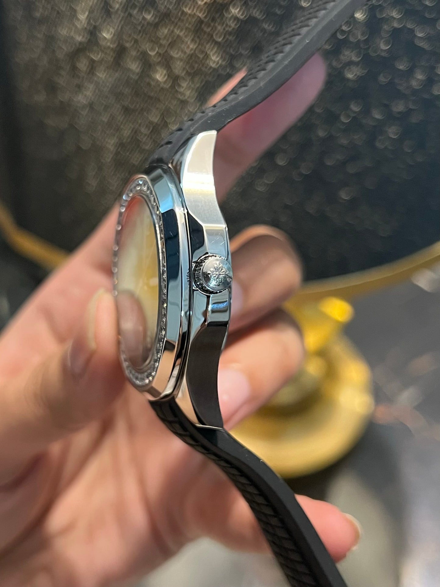 Black Silicon Automatic Black Stone Dial