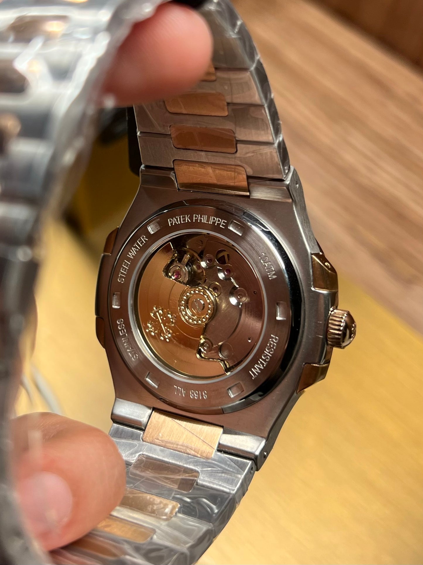 Two Tone Rose Gold Balck Dial Automatic