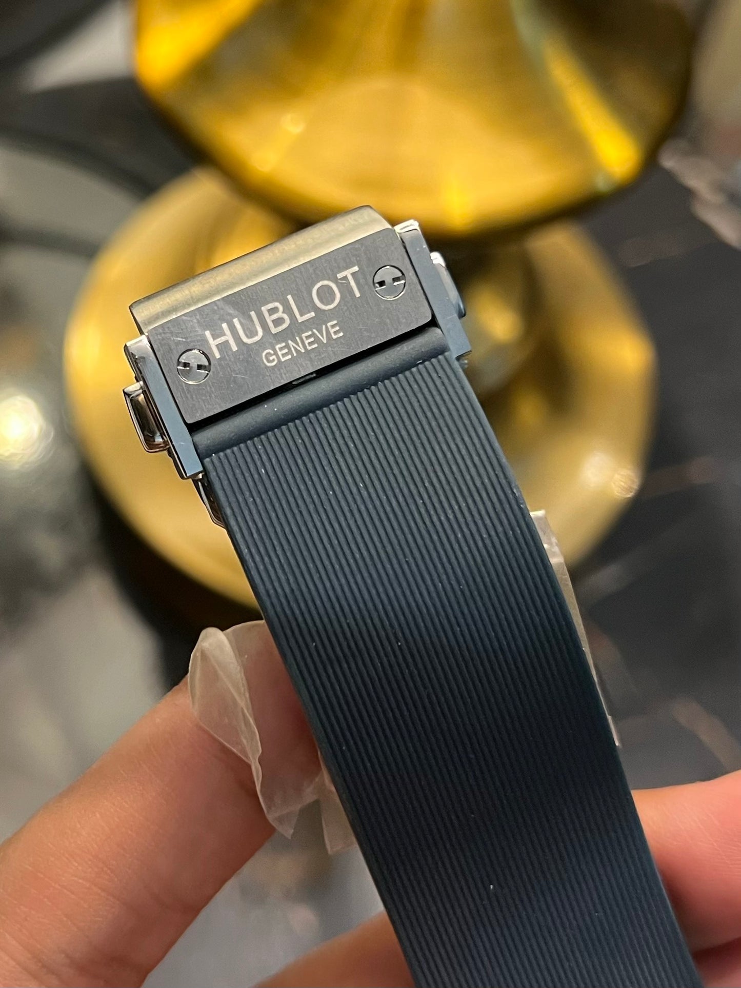 Navy Blue Pendulum Automatic Silicone Strap
