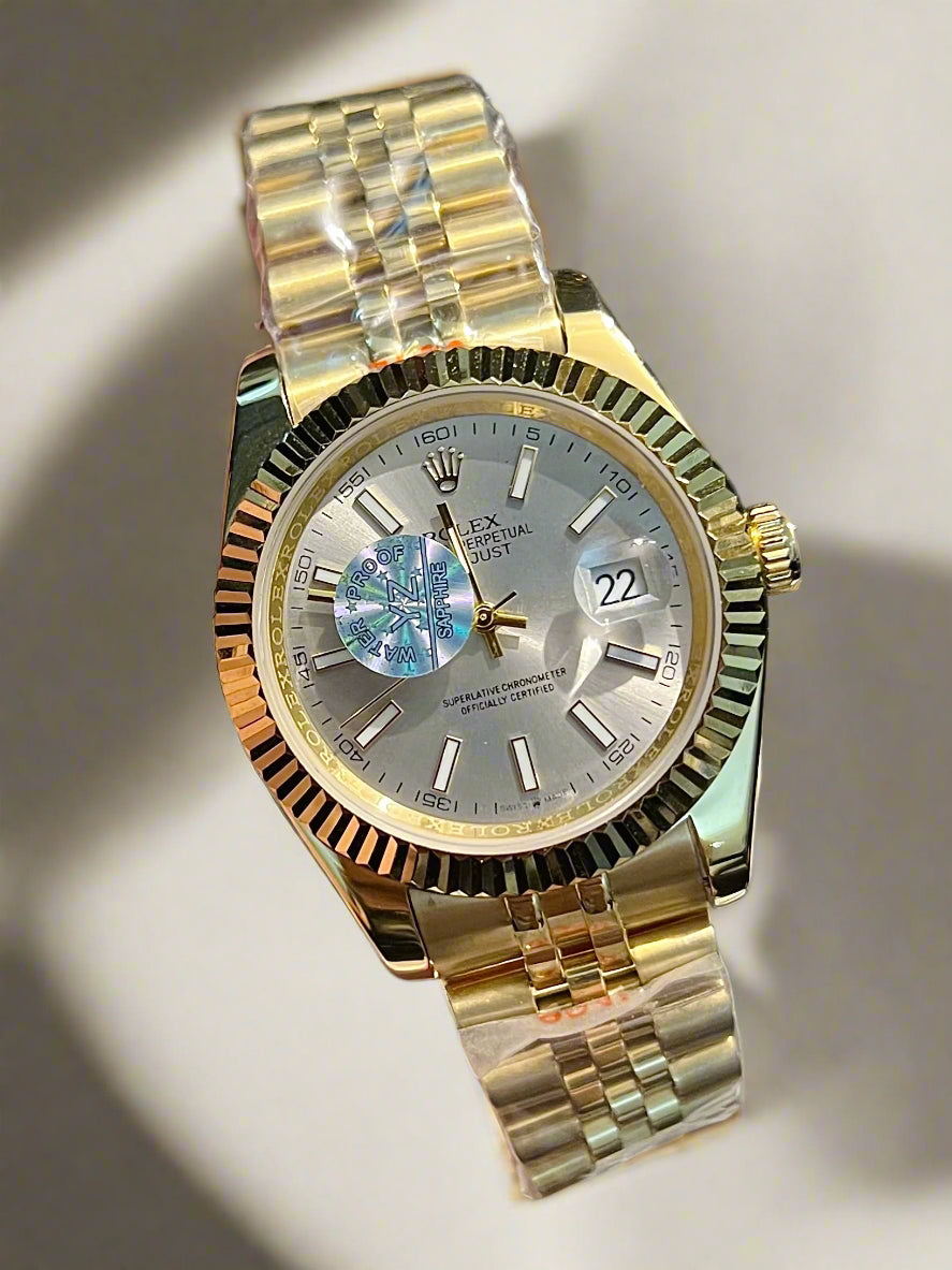 Golden Automatic Datejust Silver Dial (Italian Grade)