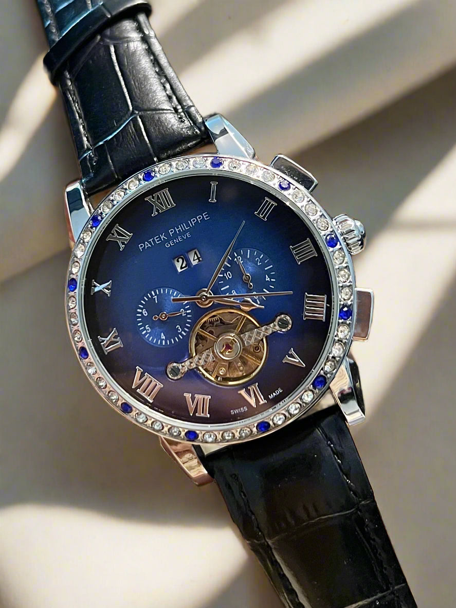 Silver Stone Automatic Pendulum With Chronograph