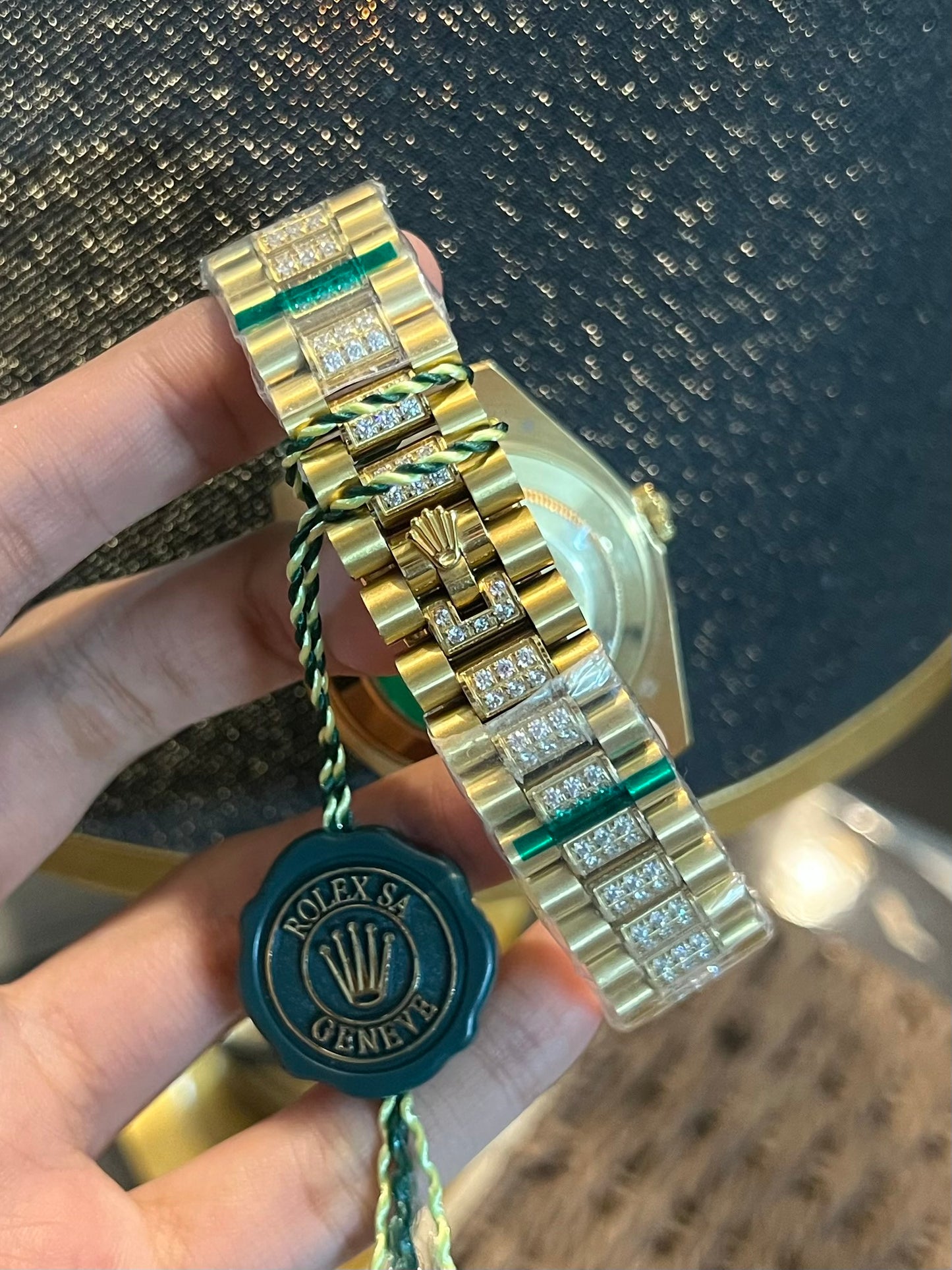 Luxury Golden Datejust Stone Golden Dial Automatic ( High End Grade)