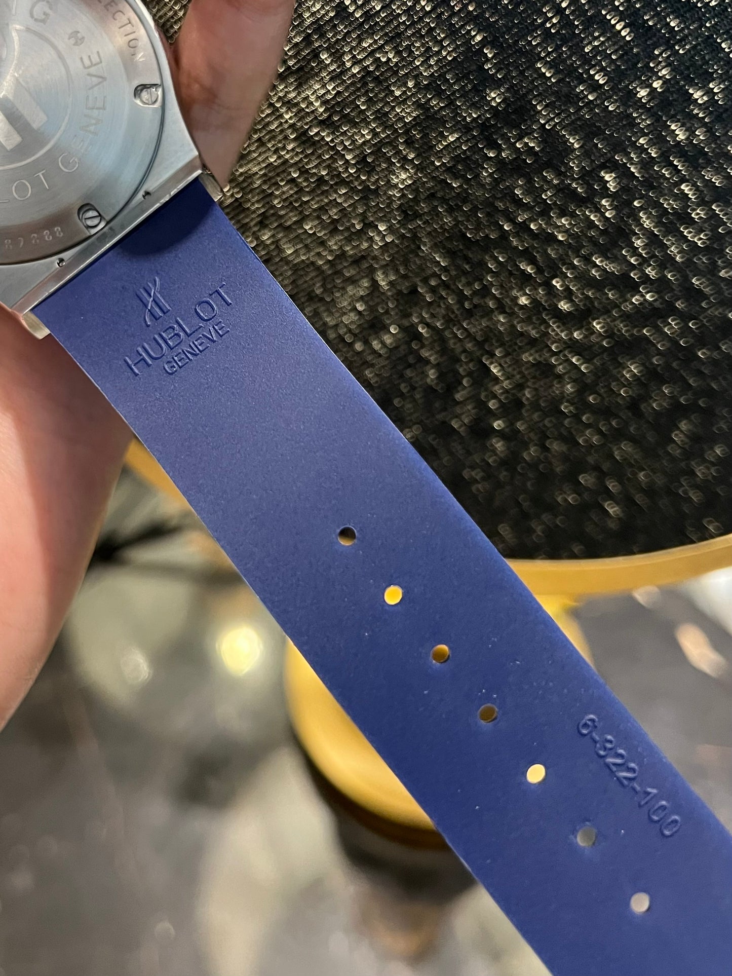 Blue Plain Dial Automatic Silicone Strap