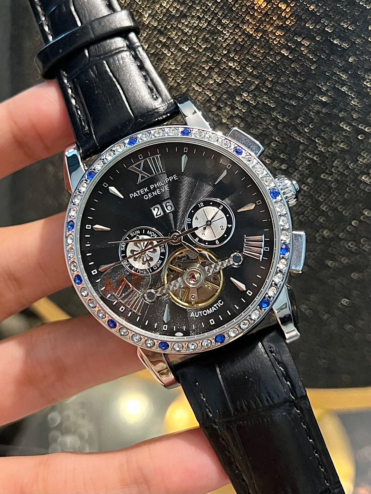 Silver Stone Automatic Pendulum With Chronograph
