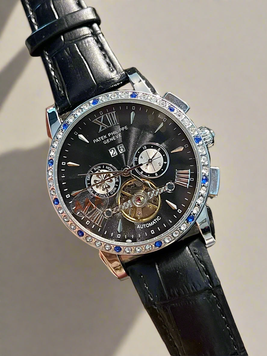 Silver Stone Automatic Pendulum With Chronograph