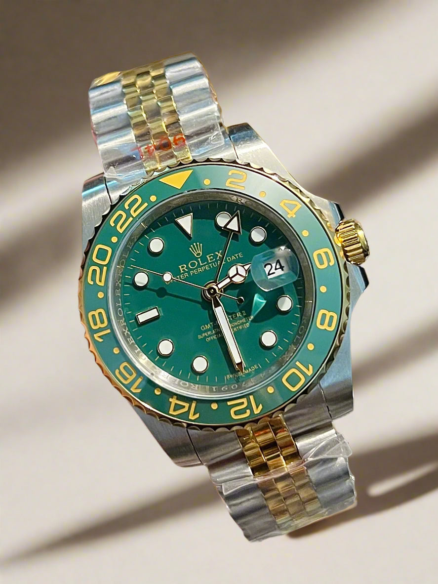 Two Tone GMT Automatic Green Dial (Italian Grade)