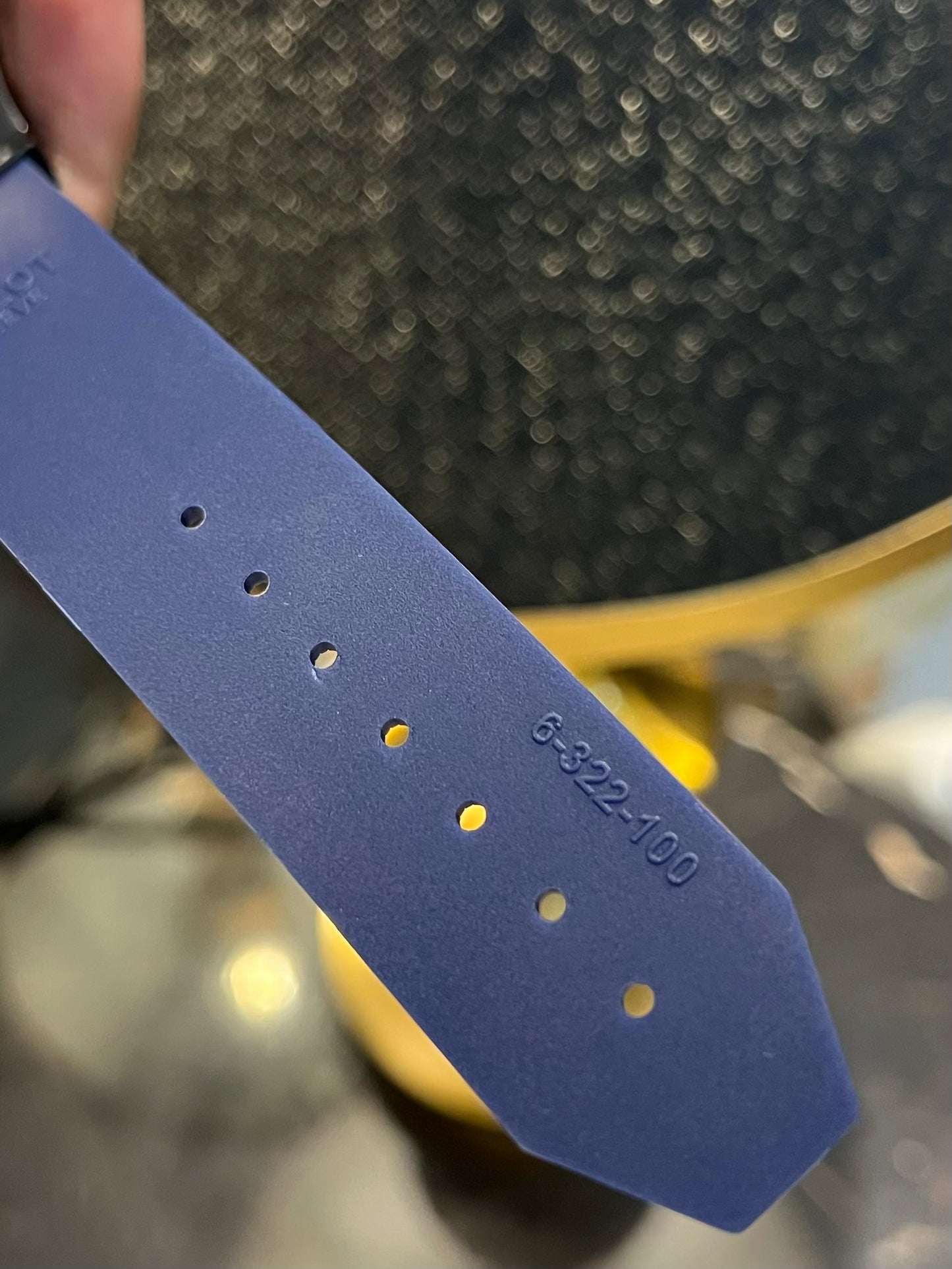 Blue Black Pendulum Automatic Silicone Strap