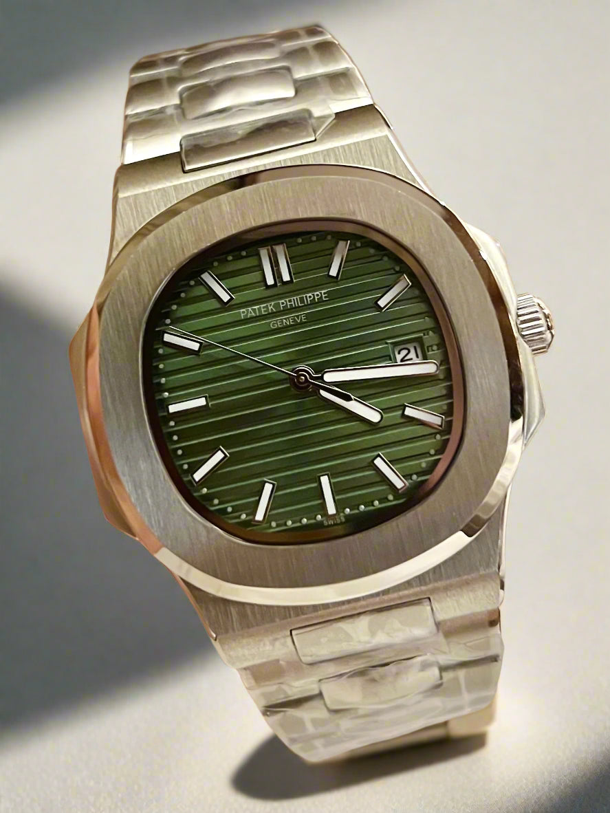 Silver Automatic Green Dial