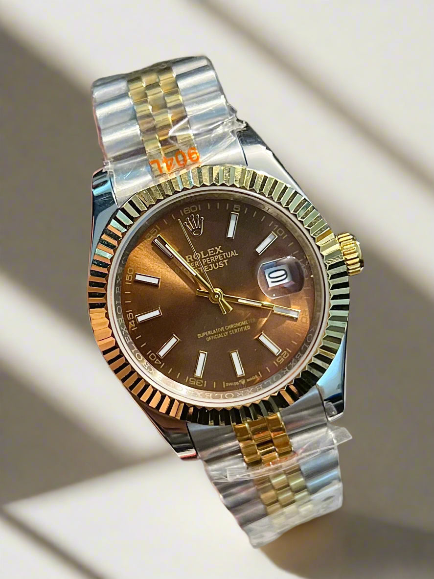 Two Tone Automatic Datejust Copper With Dial (Italian Grade)