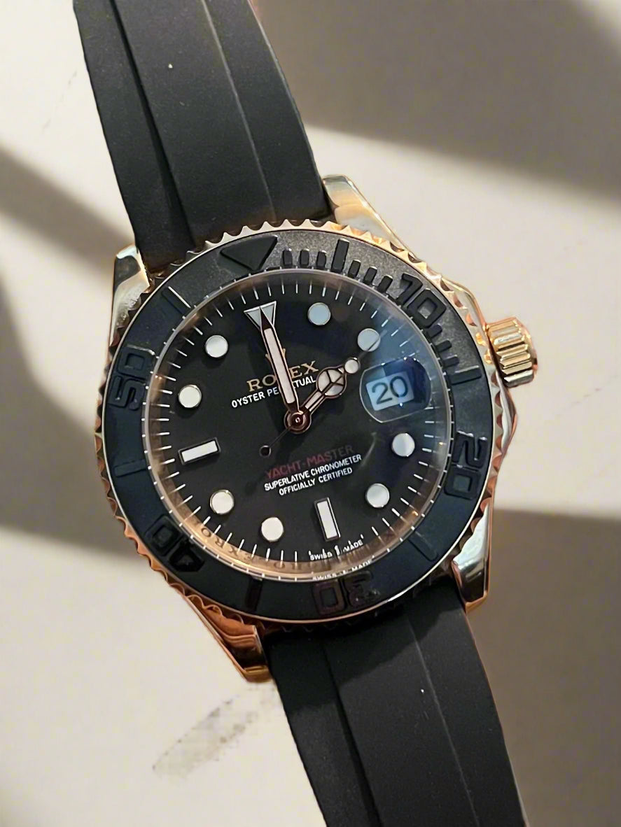 Yatch-Master Automatic Rose Gold with Black (Italian Grade)