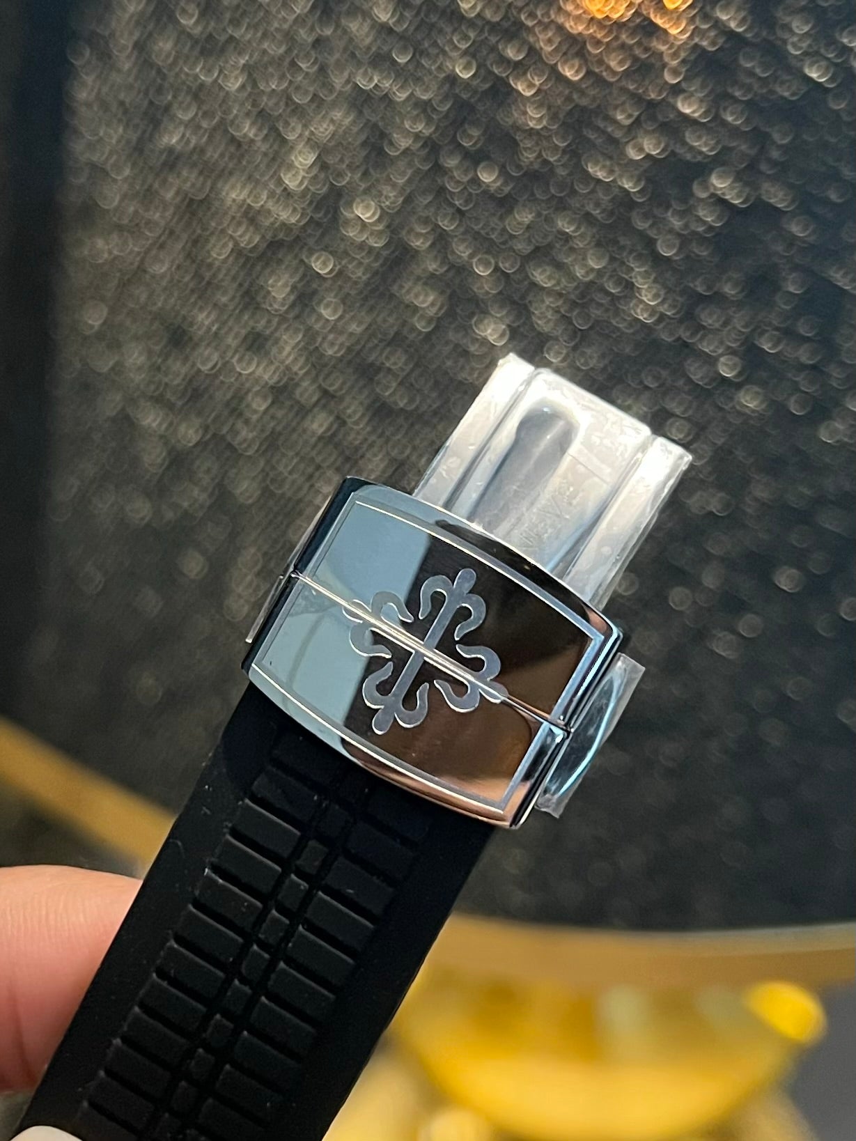 Black Silicon Automatic Black Stone Dial