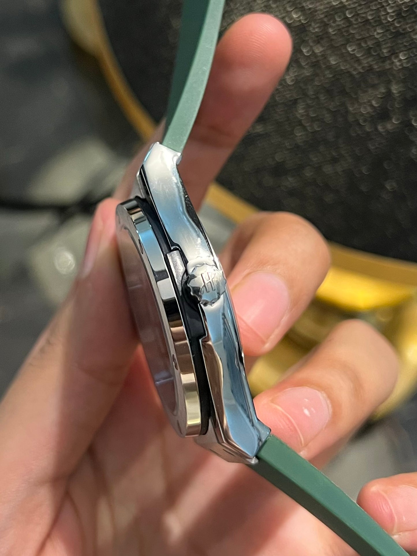 Green Side Pendulum Automatic Silicone Strap
