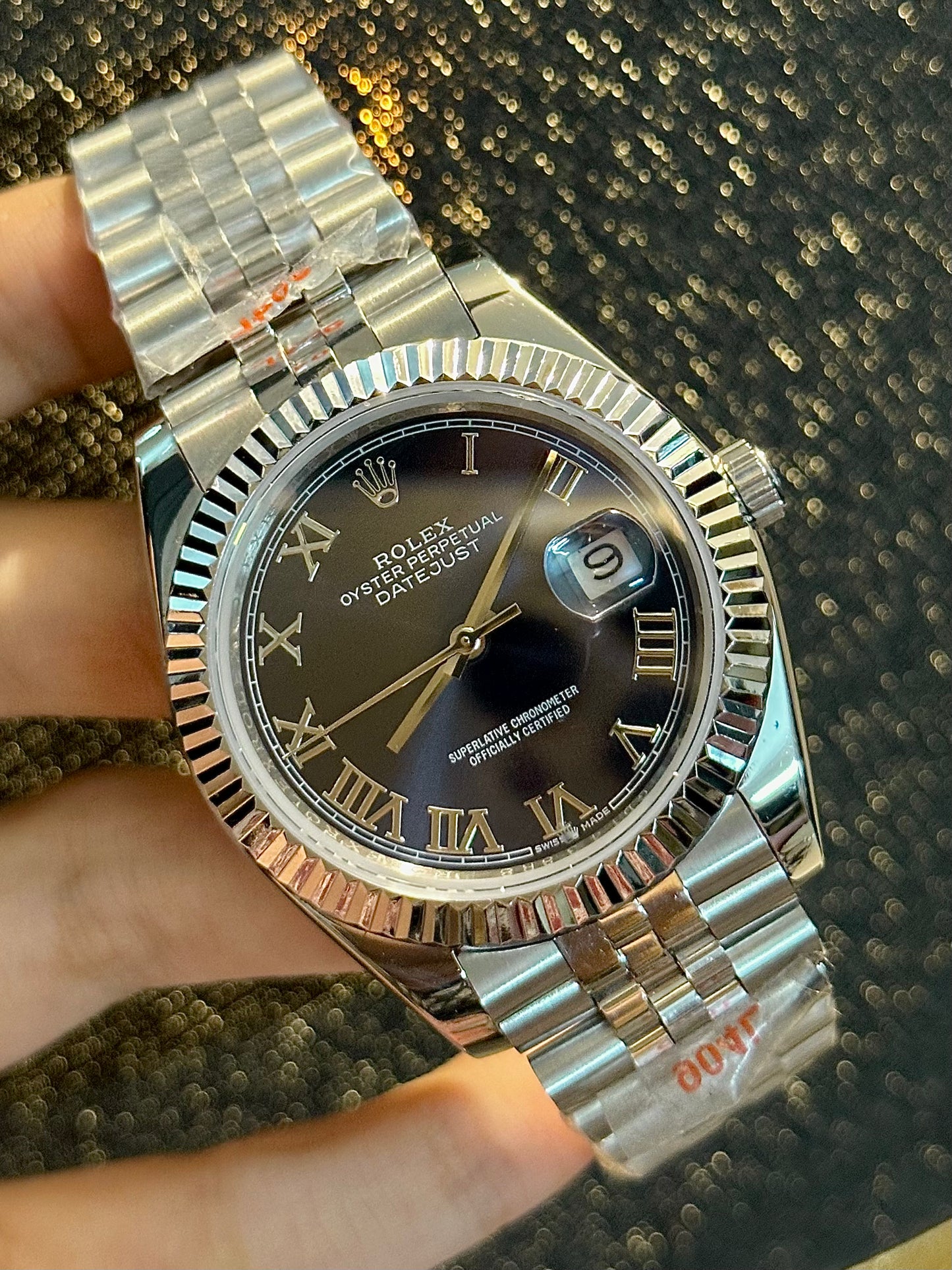 Silver Roman Navy Blue Dial Automatic