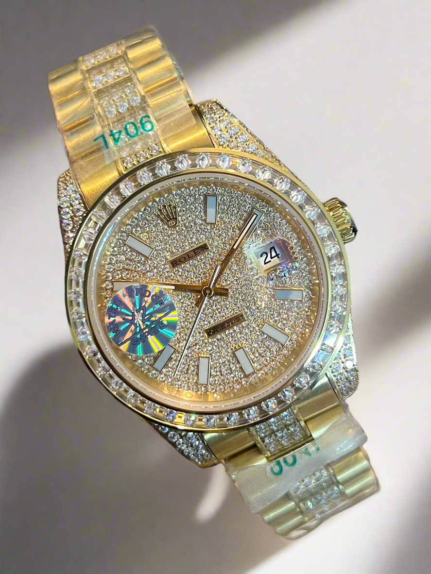 Luxury Golden Datejust Stone Golden Dial Automatic ( High End Grade)