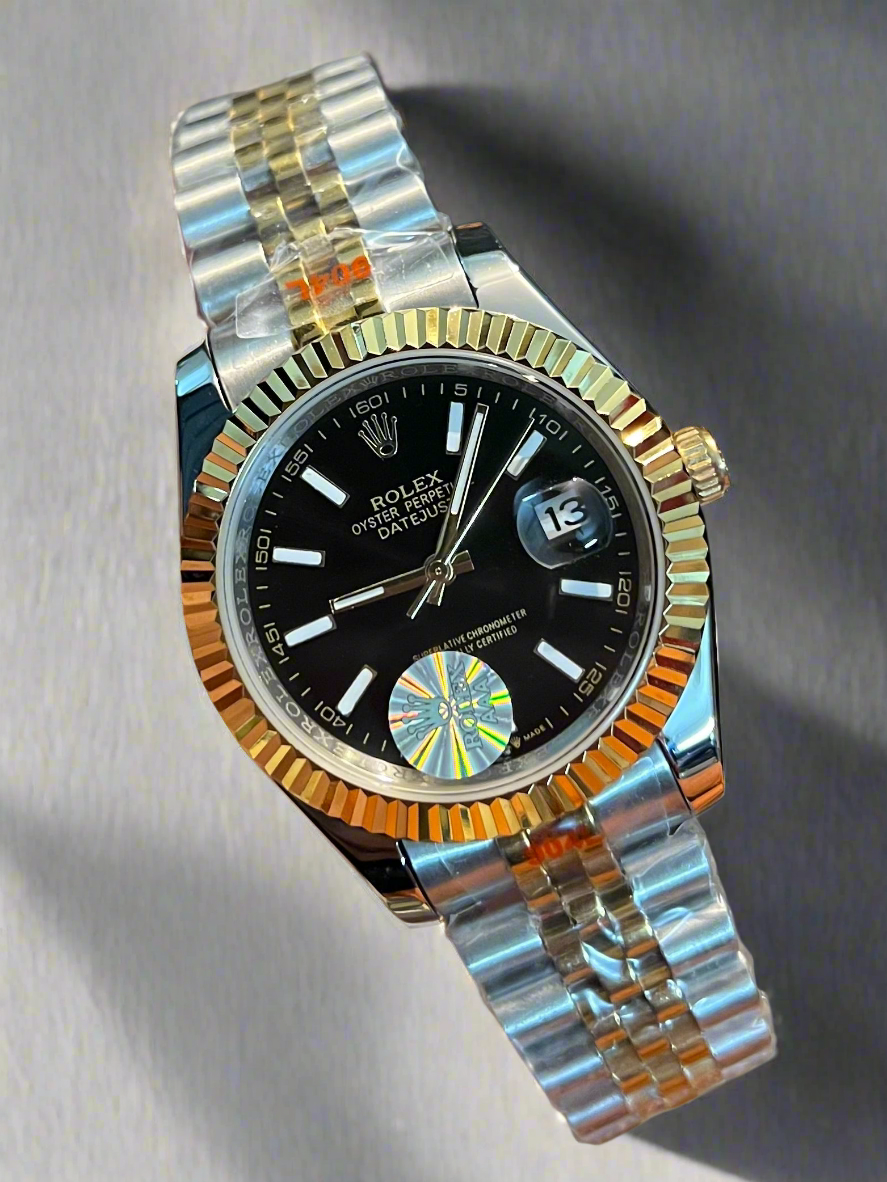 Datejust Automatic Two Tone Plain Black (Master Grade)