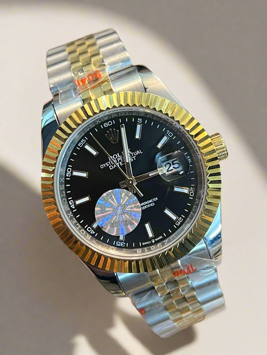 Two Tone Automatic Black Dial (Italian Grade)