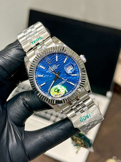 Silver With Blue Dial (Mini Super Clone)