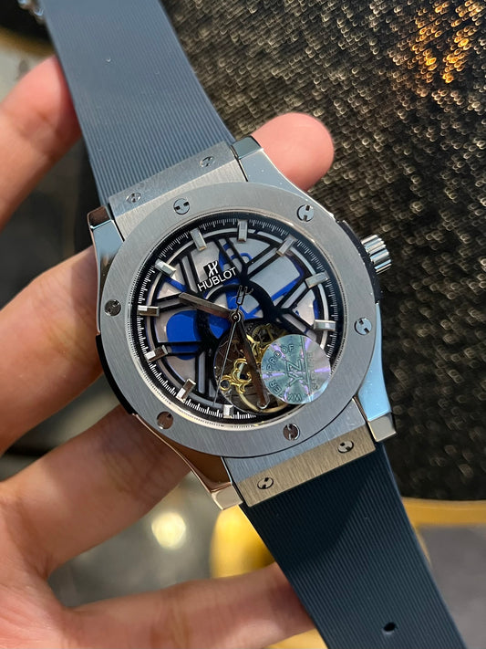 Navy Blue Pendulum Automatic Silicone Strap