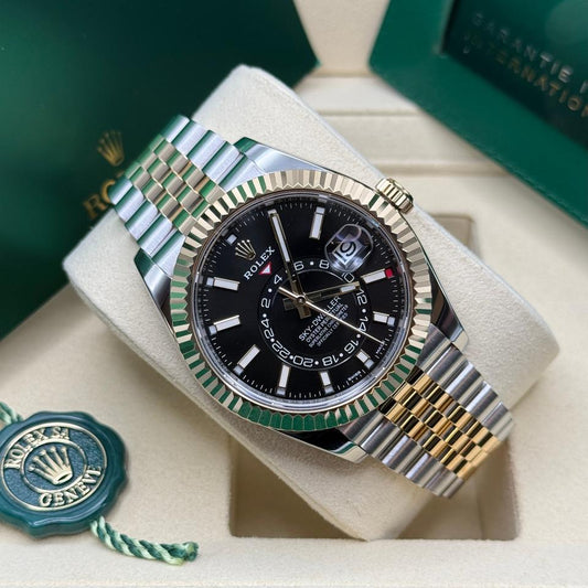 Two Tone Sky-Dweller With Black Dial Automatic