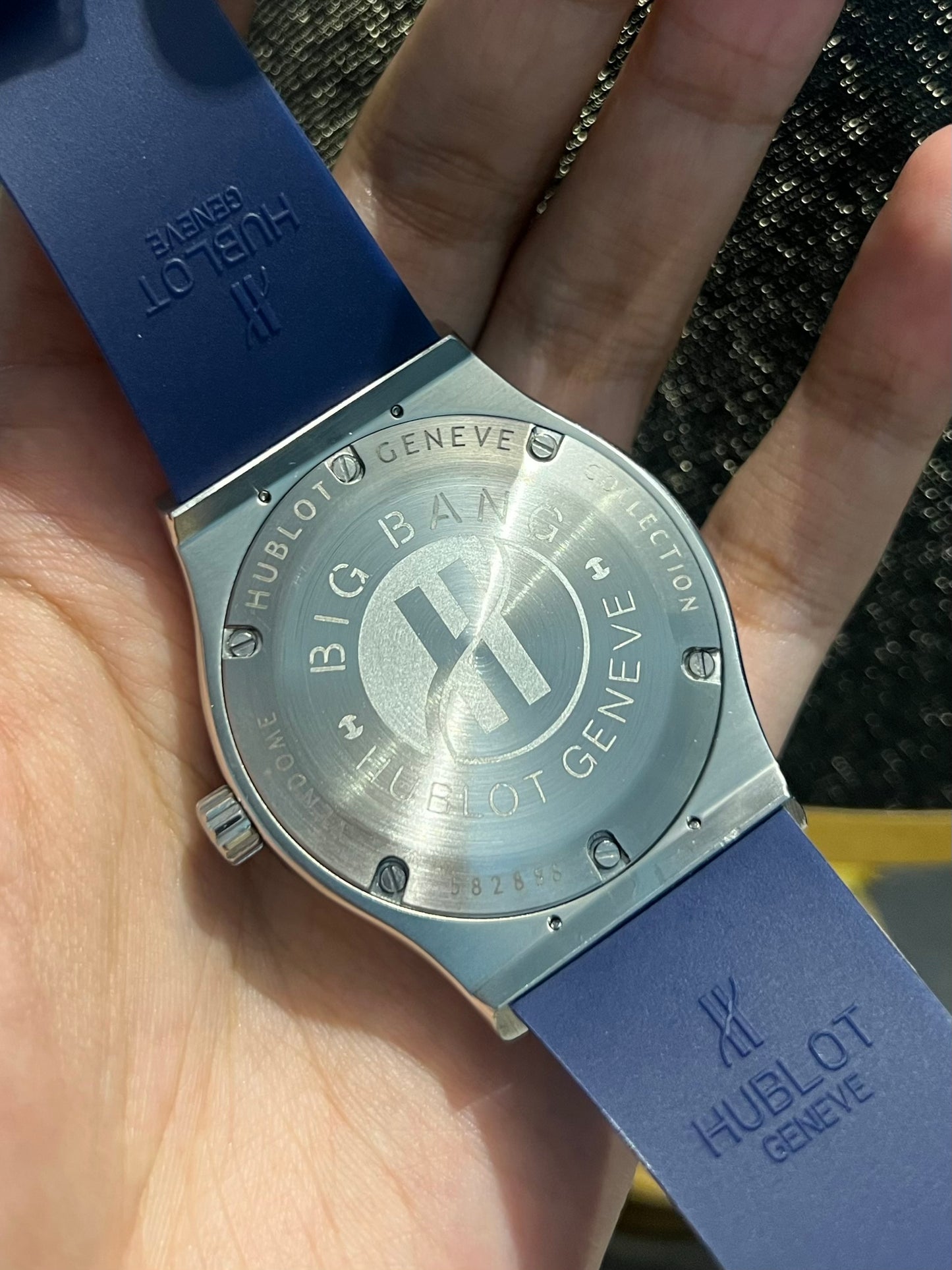 Blue Plain Dial Automatic Silicone Strap