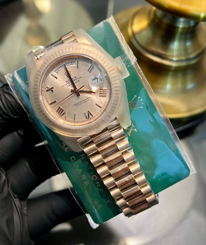 Rose Gold Day Date Rose Gold Dial