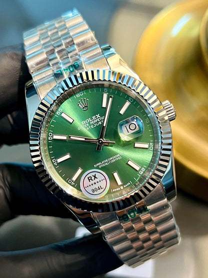 Silver Automatic Datejust Green Dial (Mini Super Clone)