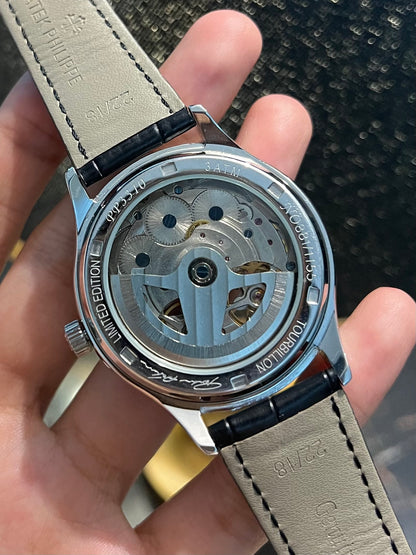 Double Pendulum Automatic Stone White Dial