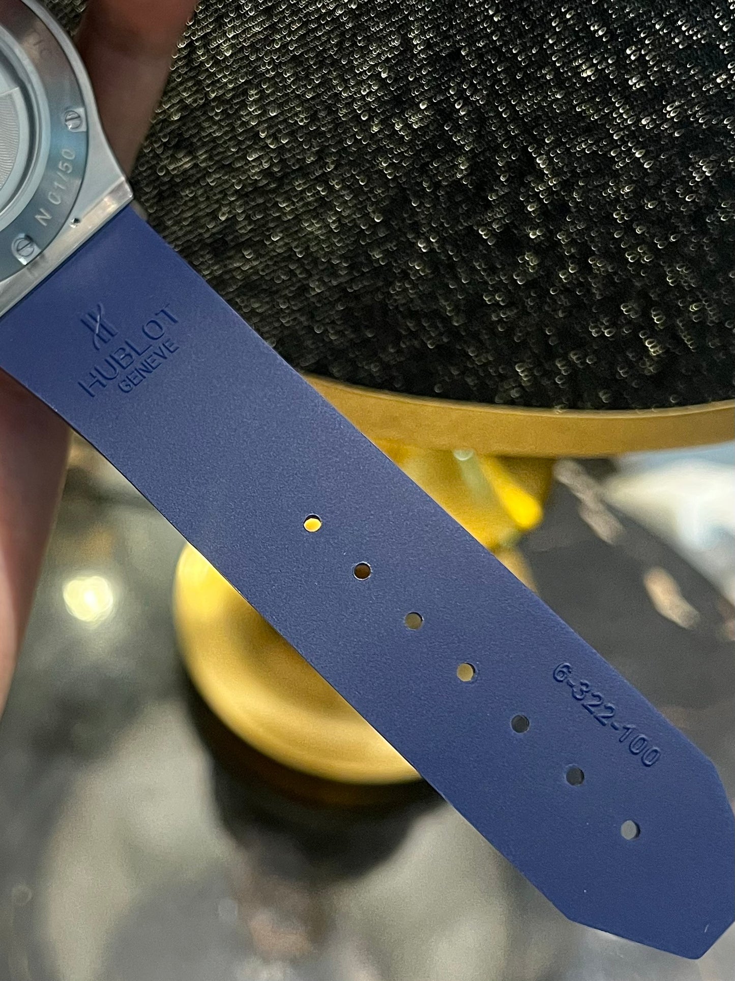 Blue Plain Dial Automatic Silicone Strap