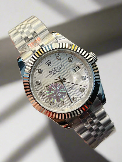 Silver Automatic Datejust White Text Dial (Italian Grade)