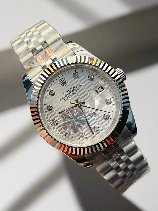 Silver Automatic Datejust White Text Dial (Italian Grade)