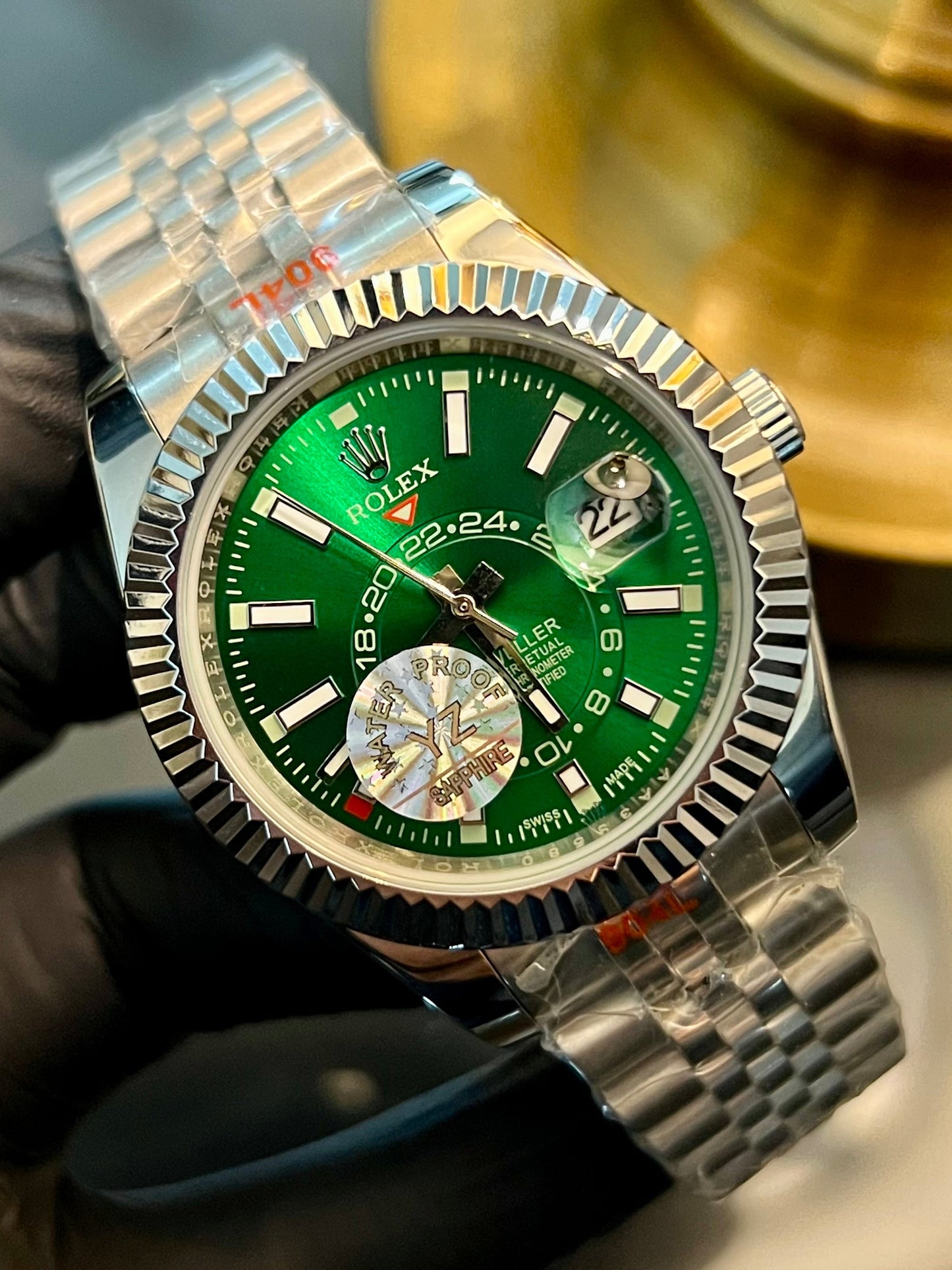 Silver Sky-Dweller Green Dial Automatic (Italian Grade)