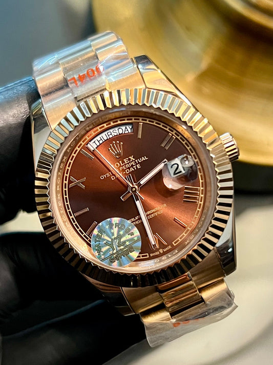 Rose Gold Automatic Day & Date Roman Dial (Italian Grade)