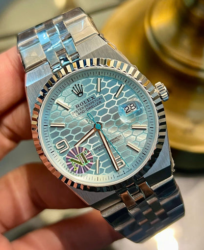 Silver Land Dweller Tiffany Dial Automatic (NT FACTORY)