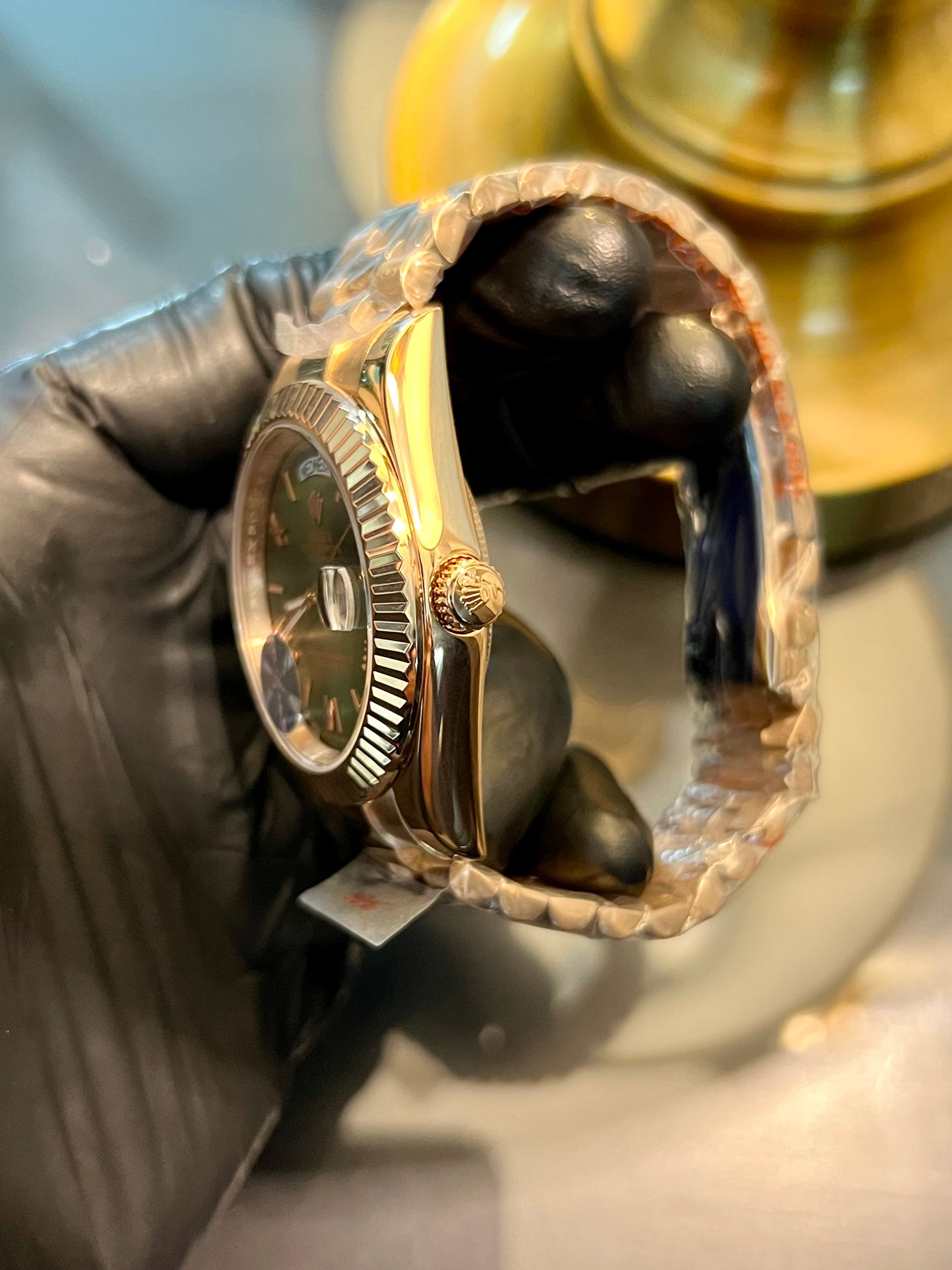 Rose Gold Automatic Day & Date Green Dial (Italian Grade)