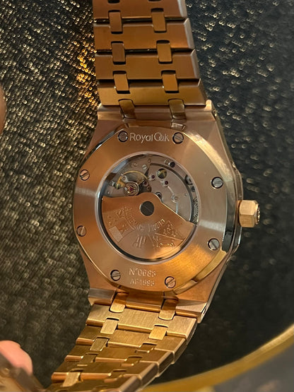 AP Rose Gold Moonphase Automatic White Dial