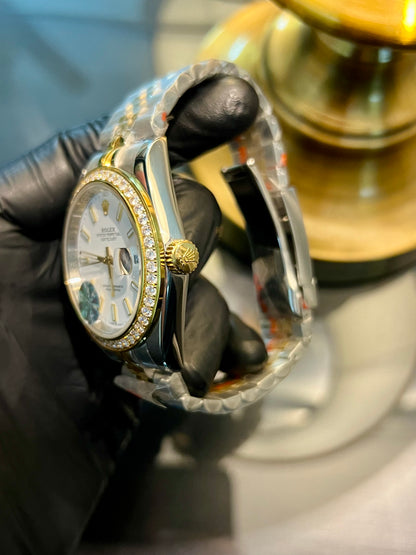 Two Tone Automatic White Stone Dial (Italian Grade)