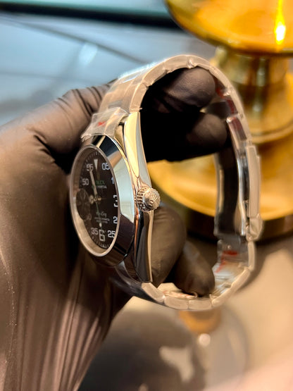 Silver Airking Automatic Black Dial (Italian Grade)