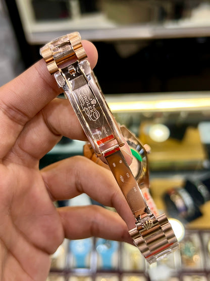 Stone Rose Gold Day Date Rose Gold Dial