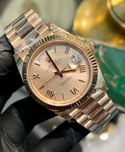 Rose Gold Day Date Rose Gold Dial