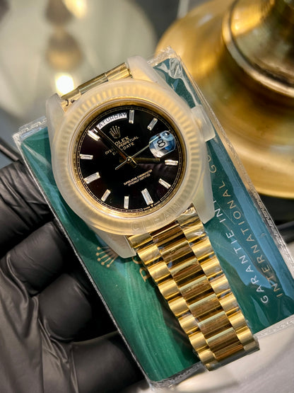 Golden Day Date Black Dial