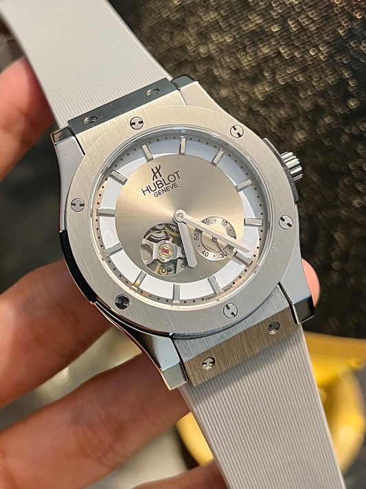 Grey Side Pendulum Automatic Silicone Strap