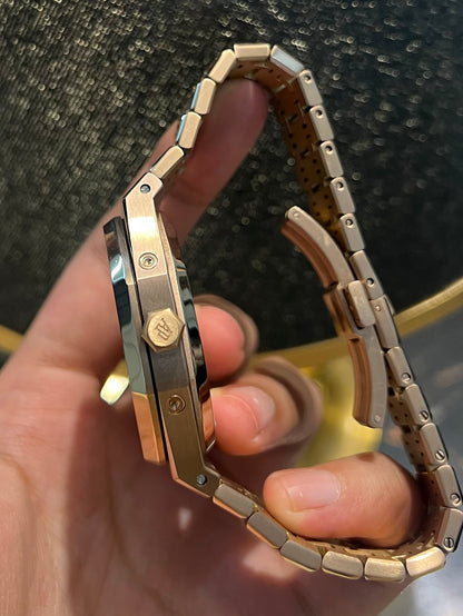 AP Rose Gold Moonphase Automatic White Dial